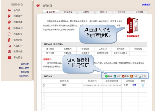 大学生信用档案