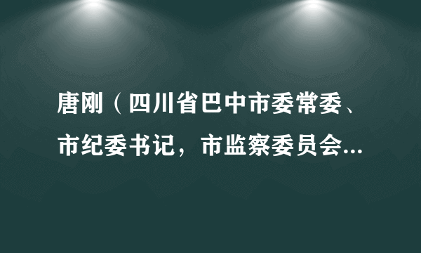 唐刚（四川省巴中市委常委、市纪委书记，市监察委员会副主任、代理主任，二级高级监察官）