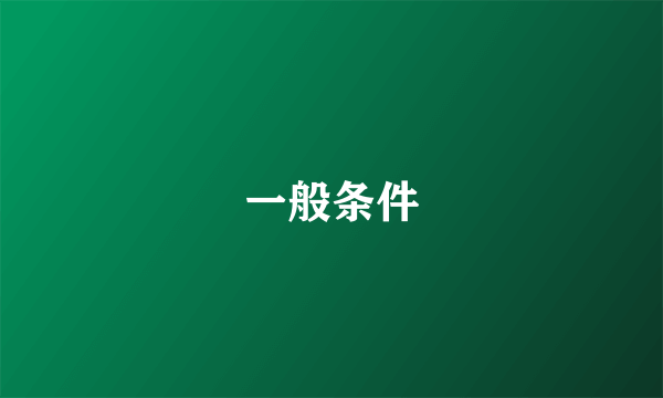 一般条件