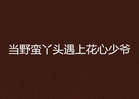 当野蛮丫头遇上花心少爷