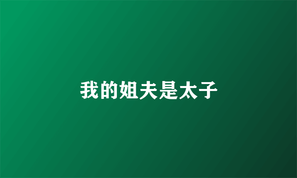 我的姐夫是太子