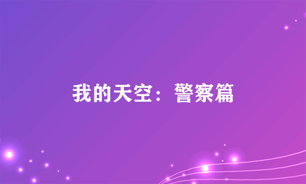 我的天空：警察篇