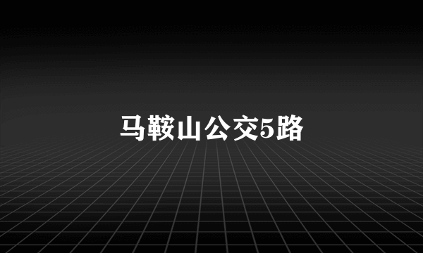 马鞍山公交5路