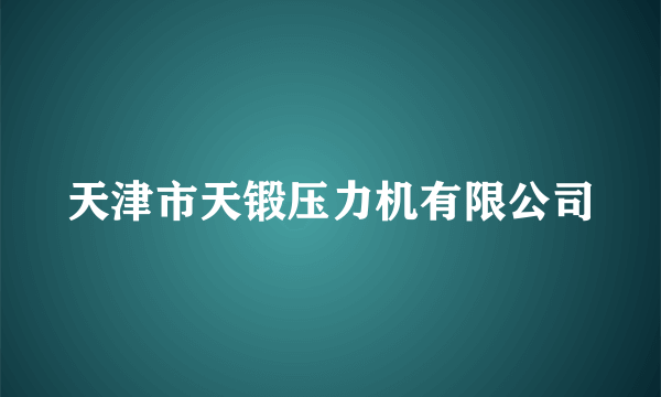 天津市天锻压力机有限公司