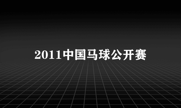 2011中国马球公开赛
