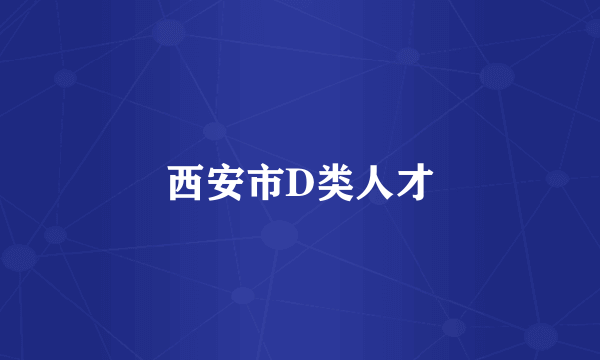 西安市D类人才