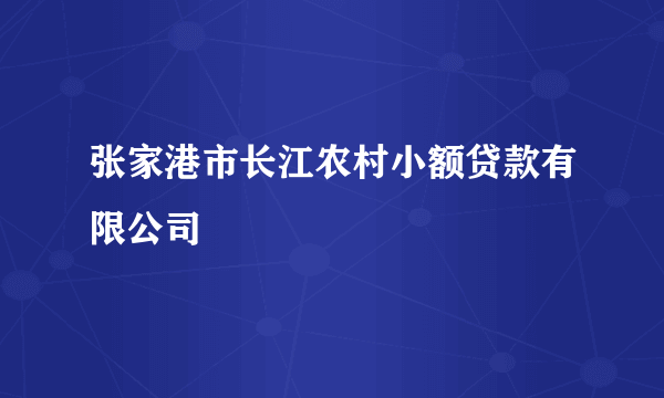 张家港市长江农村小额贷款有限公司