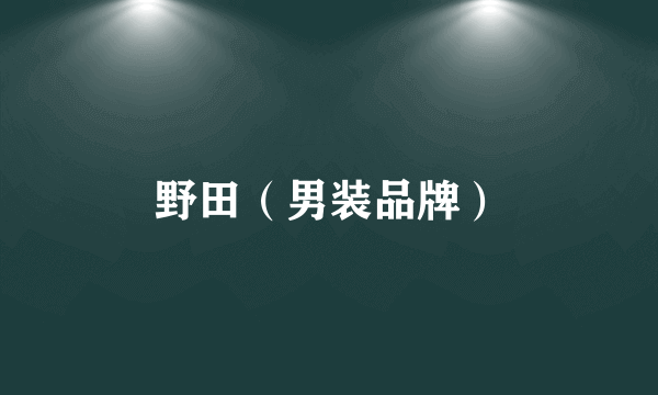 野田（男装品牌）