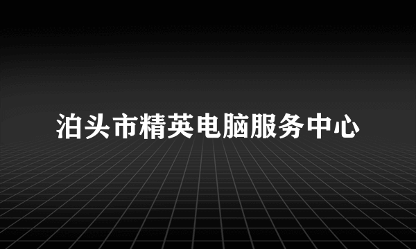 泊头市精英电脑服务中心