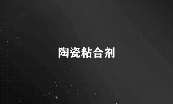 陶瓷粘合剂