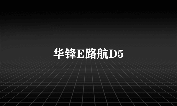 华锋E路航D5
