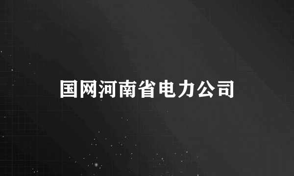 国网河南省电力公司