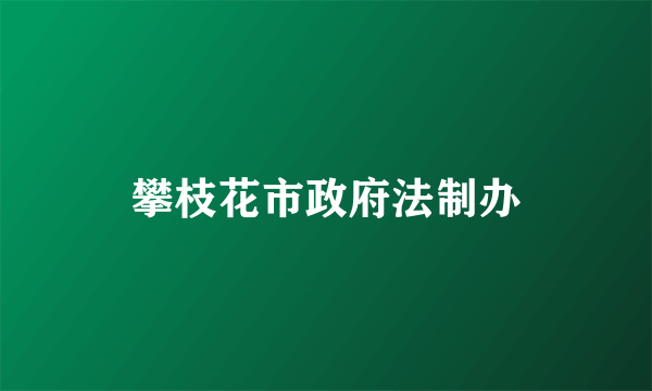 攀枝花市政府法制办