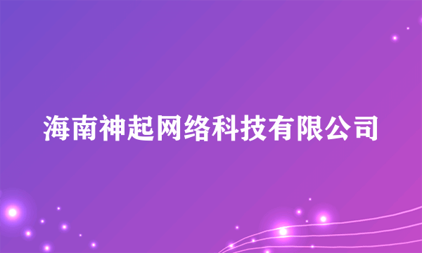 海南神起网络科技有限公司