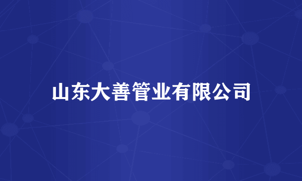 山东大善管业有限公司