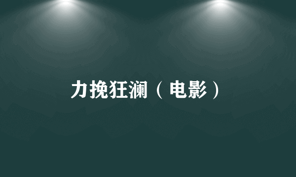 力挽狂澜（电影）