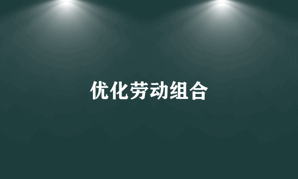 优化劳动组合