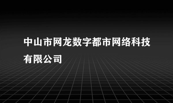 中山市网龙数字都市网络科技有限公司