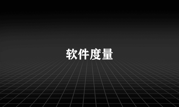软件度量