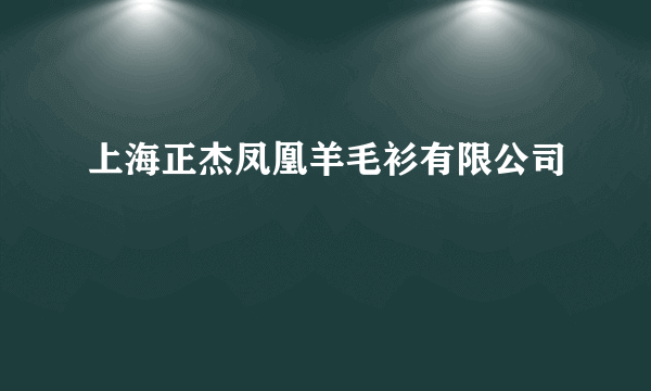 上海正杰凤凰羊毛衫有限公司