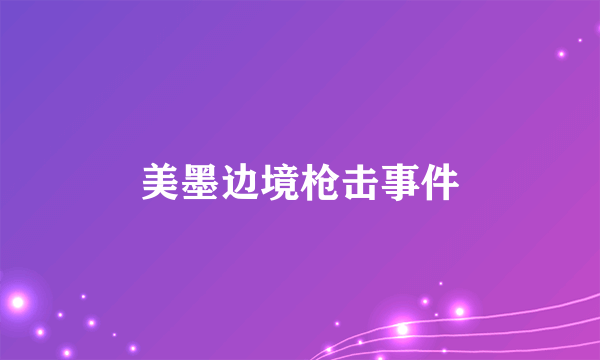 美墨边境枪击事件