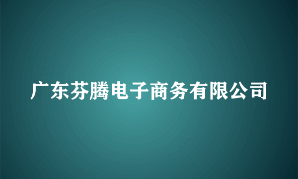 广东芬腾电子商务有限公司