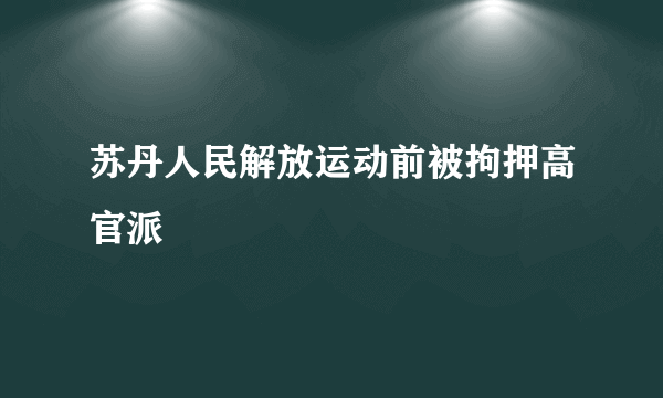 苏丹人民解放运动前被拘押高官派