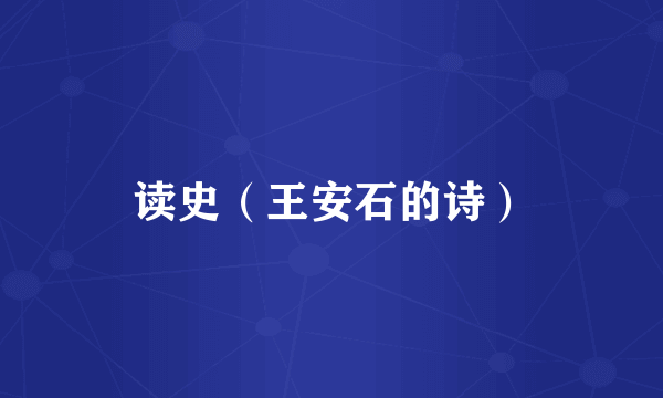读史（王安石的诗）