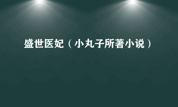 盛世医妃（小丸子所著小说）