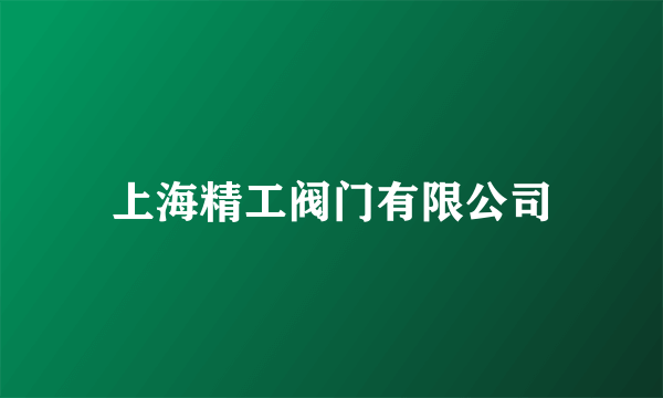 上海精工阀门有限公司
