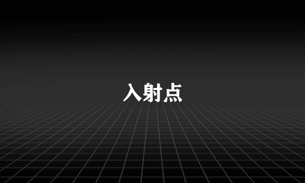 入射点