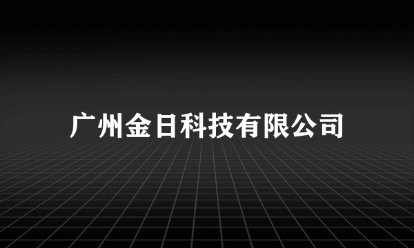 广州金日科技有限公司