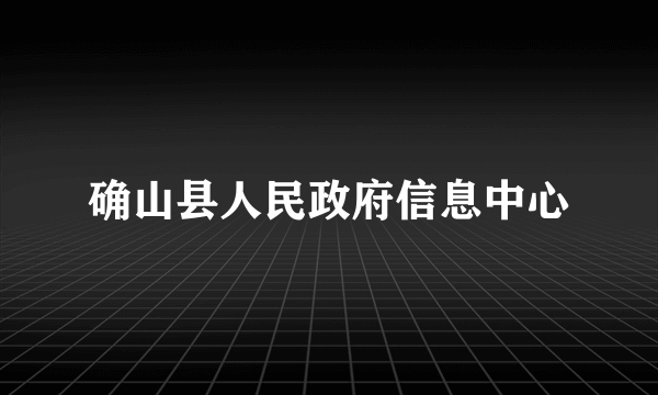 确山县人民政府信息中心