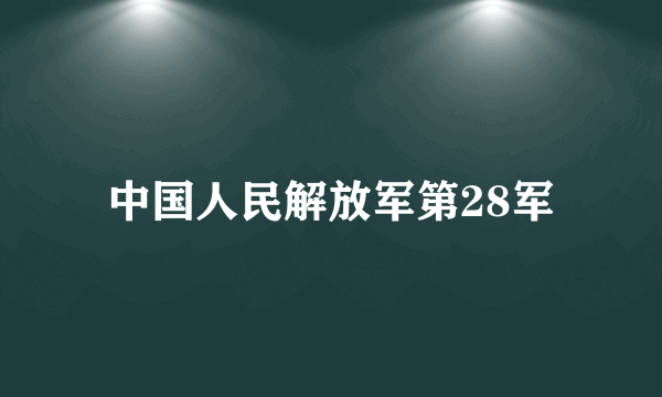 中国人民解放军第28军