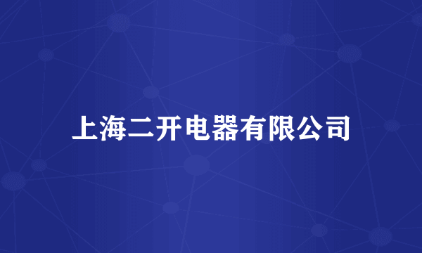 上海二开电器有限公司