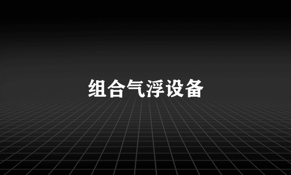 组合气浮设备