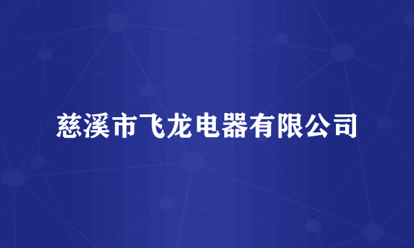 慈溪市飞龙电器有限公司