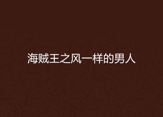 海贼王之风一样的男人