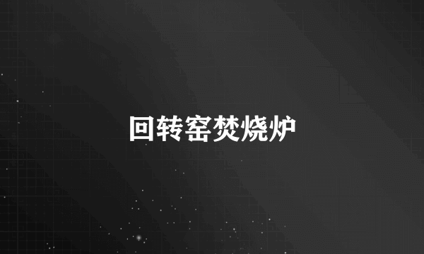 回转窑焚烧炉