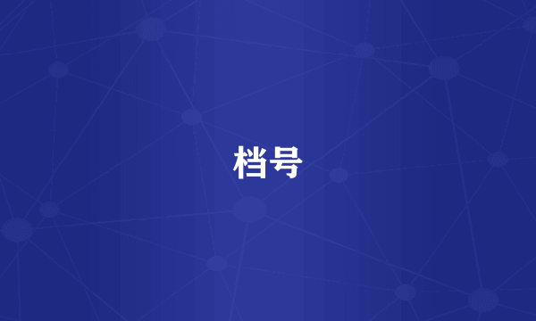 档号