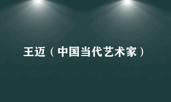 王迈（中国当代艺术家）