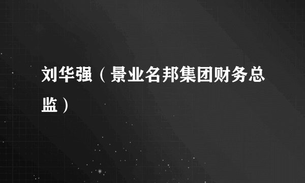 刘华强（景业名邦集团财务总监）