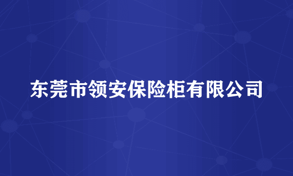 东莞市领安保险柜有限公司