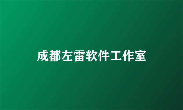 成都左雷软件工作室