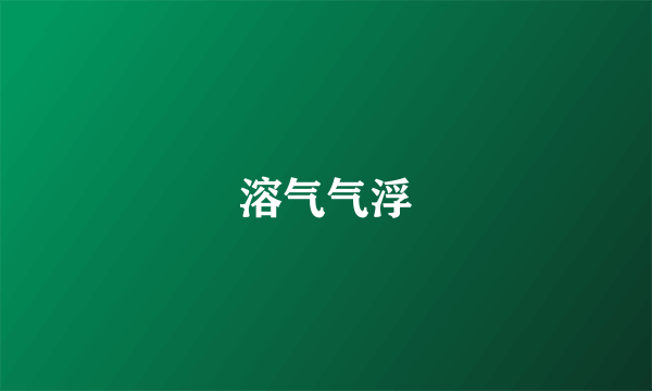 溶气气浮