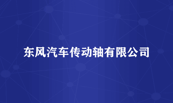东风汽车传动轴有限公司