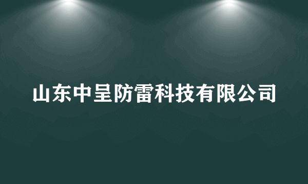 山东中呈防雷科技有限公司