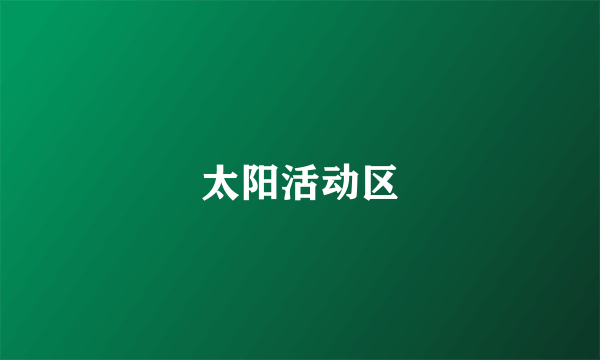 太阳活动区
