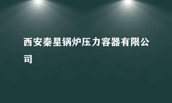 西安秦星锅炉压力容器有限公司