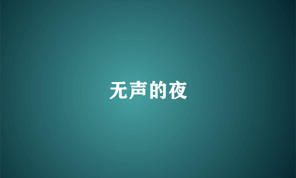 无声的夜